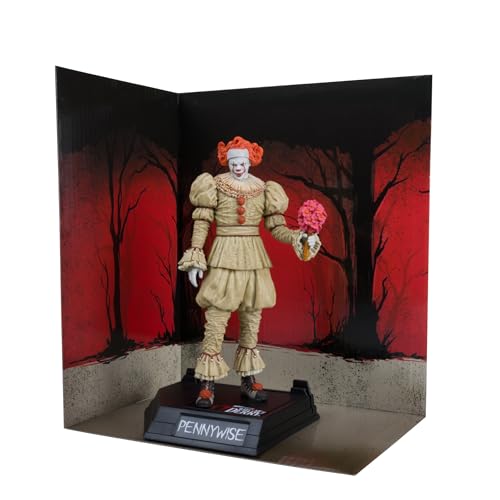 McFarlane Toys - Pennywise (Welcome to Derry) (Flashback) - Figura empoleirada de 6 polegadas, etiqueta dourada
