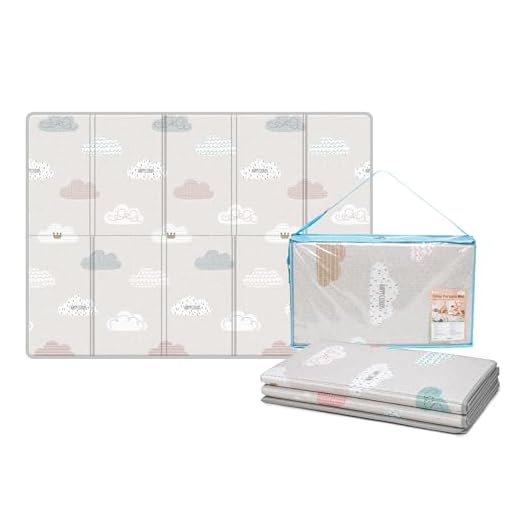 Parklon Silky Cotton Foldable Baby Play Mat (Cloud Bebe, Large, 78.7x55.1x0.4)