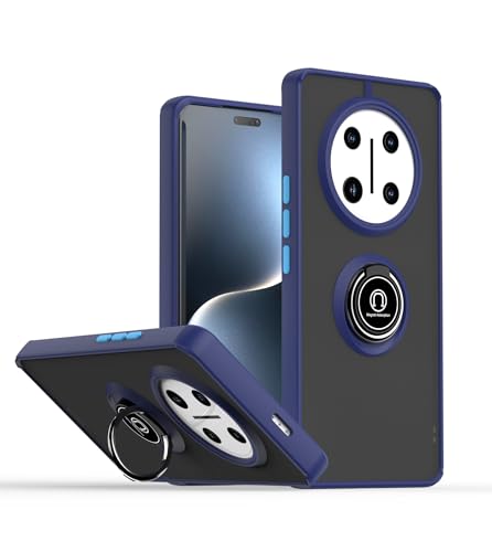 Jiajihua Compatible with Honor X9C / X60 Pro/Magic 7 Lite Bracket Phone Case [Car Mount Magnetic Stand] [PC+TPU] Anti-Drop Blue