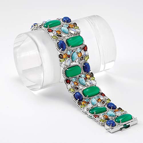Ross-Simons 102.00 Ct. T.w. Multi-Gemstone Bracelet In Sterling Silver. 8 Inches #TOP2