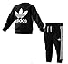 Produktbild adidas Unisex Baby Crew Set Trainingsanzug, Top:Black/White Bottom:Black/White, 2-3 Jahre EU