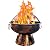 GasOne 22 in Round Outdoor Fire Pit – Wood Burning Fire Pit with Mesh Lid and Fire Picker – Durable Alloy Steel Fire Pits for Outside – Small Fire Pit for Backyard, Porch, Deck, Camping, BBQ