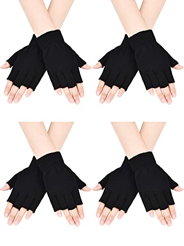 Bememo Fingerlose Handschuhe, Halbfinger-Handschuhe, Winter,...
