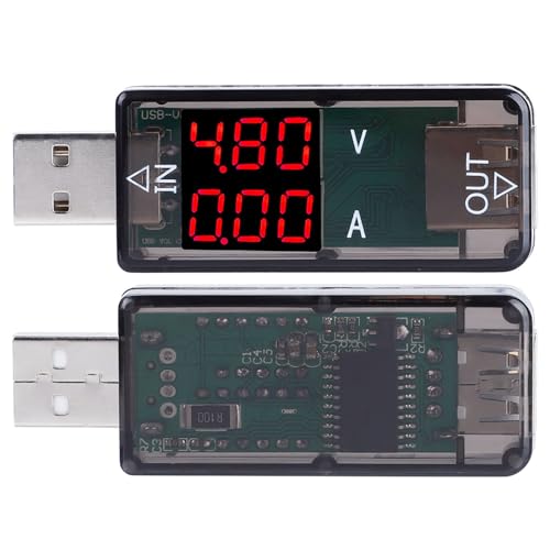 Image of USB Tester, Multimeter USB Power Meter, Color LCD USB Voltage Meter Suitable for Most Applications and Compatible with QC2.0 /QC3.0 Fast Power Supply Test