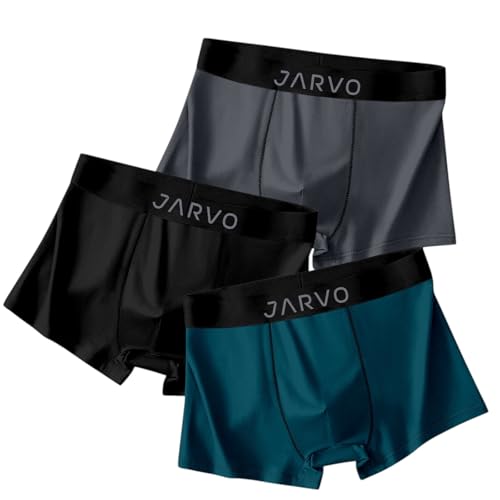 Image of JARVO Men's Nylon Regular Fit Solid Antibacterial Trunks (Pack of 3)