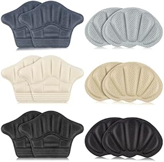 6 Pairs Heel Cushion Pads, Self-Adhesive Heel Grips Soft Anti-Slip Heel Cushion Inserts Heel Blisters Protectors for Men and Women