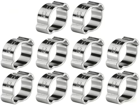 Produktbild von Hapivida 10 Stück Verzinkte Doppelohr-Schlauchschellen, Edelstahl – 5–23 Mm, Für Schläuche, Pool, Automobil & Luftkanäle