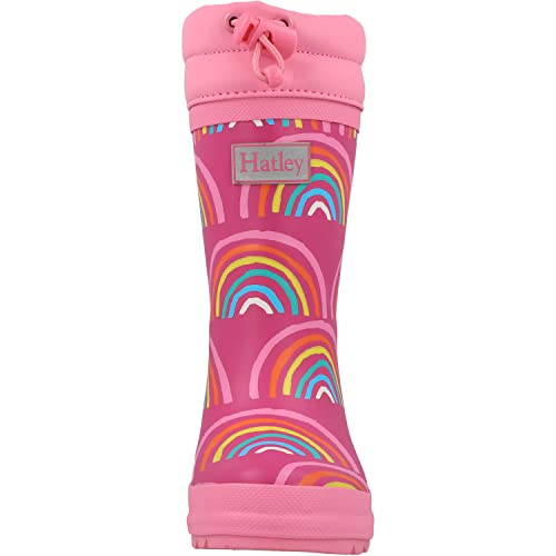 Hatley Girls Sherpa Lined Printed Rain Boots, Rainy Rainbows, 8 Little Kid #TOP5
