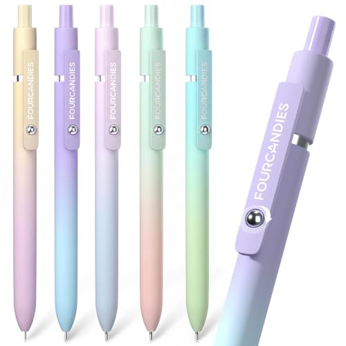 Four Candies stylos gel 5 pcs 0.7mm encre noire dégradé