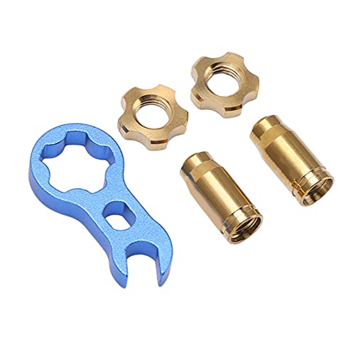 Tapas para válvula de bicicleta Fawfose, juego ligero de aleación para accesorios de bicicleta de montaña, 7 piezas duraderas y pulidas (negro) (dorado) miniatura 5