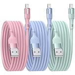 Nebite iPhone Charger, 3PACK 10FT/3M MFi Certified Lightning Cable Fast Charging TPE Long iPad Charger Compatible with iPhone 14 13 12 11 Pro Max Pro XS X XR 8 7 6 (3PACK10FT)