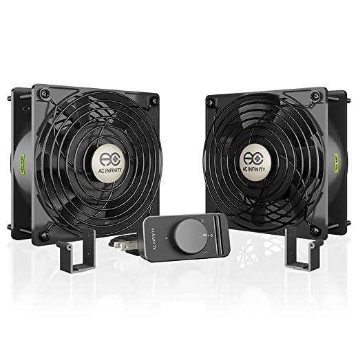 AC Infinity AXIAL S1238D, Dual 120mm Muffin Fan with Speed Controller, UL-Certified for Doorway, Room to Room, Wood Stove, Fireplace, Circulation Projects