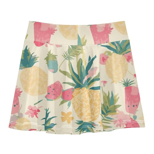 Girls Tennis Skirt with Built in Shorts Flowy Little Girl Skirts Kids Pleated Skort with Pockets2