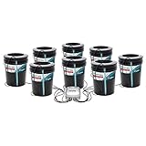 Hydrofarm RS5GAL8SYS Root Spa 8, 5 Gallon Bucket System, Black
