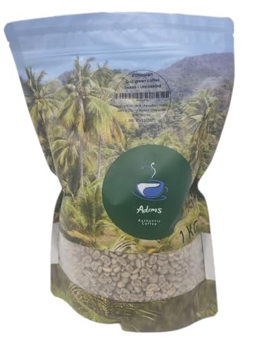 Adems Guji ethiopian green coffee beans premium unroasted beans for home and business roasting 1 kg (Guji)