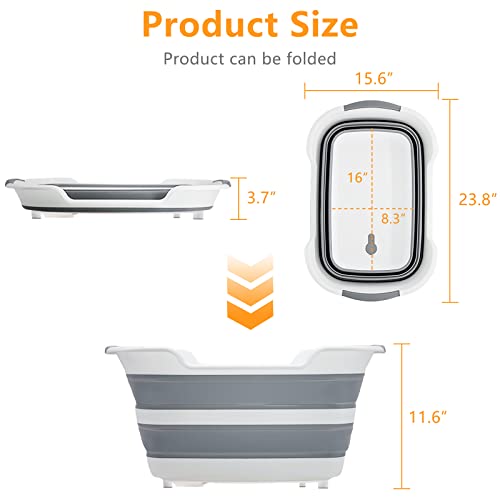 7.1 Gal/27L Multipurpose Collapsible Pet Bathtub Upgraded with Drainage Hole and Pet hair collector for Bathing/Shower, Portable Laundry Basket-Foldable Bathing Tub-Storage Organizer. 7.1 Gal/27L Multipurpose Collapsible Pet Bathtub Upgraded with Drainage Hole and Pet hair collector for Bathing/Shower, Portable Laundry Basket-Foldable Bathing Tub-Storage Organizer.