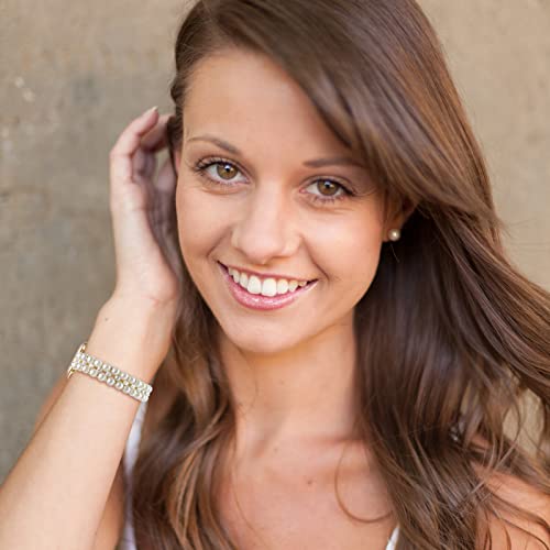 Yonworth Elastic Pearl Beaded Band Compatible With Apple Watch 38Mm 40Mm 41Mm, Woman Sparkling Bling Diamond Chain Solo Loop Stretch Bracelet Strap Replacement For Iwatch Series 9 8 7 6 5 4 3 2 Se  thumb #6