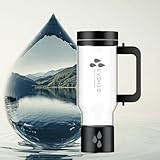 EvoH20 Ionized Hydrogen Water Generator Tumbler, Hydrogen Water for Home and On-The-Go, Charger, SPE/PEM Technology, Handle with Straw, Carry Strap