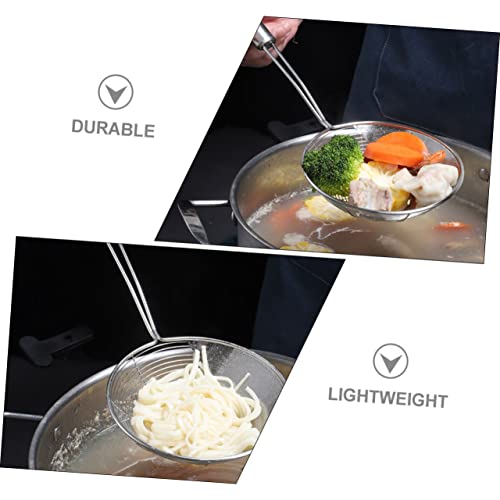 Bestonzon 5Pcs Hot Pot Scoop Stainer Steel Strainer Fine Mesh Colander Fine Mesh Strainer Spider Strainer Scoop Colander Strainer Spoon Fryer Scoop Silver Stainless Steel Tuba Line #TOP1