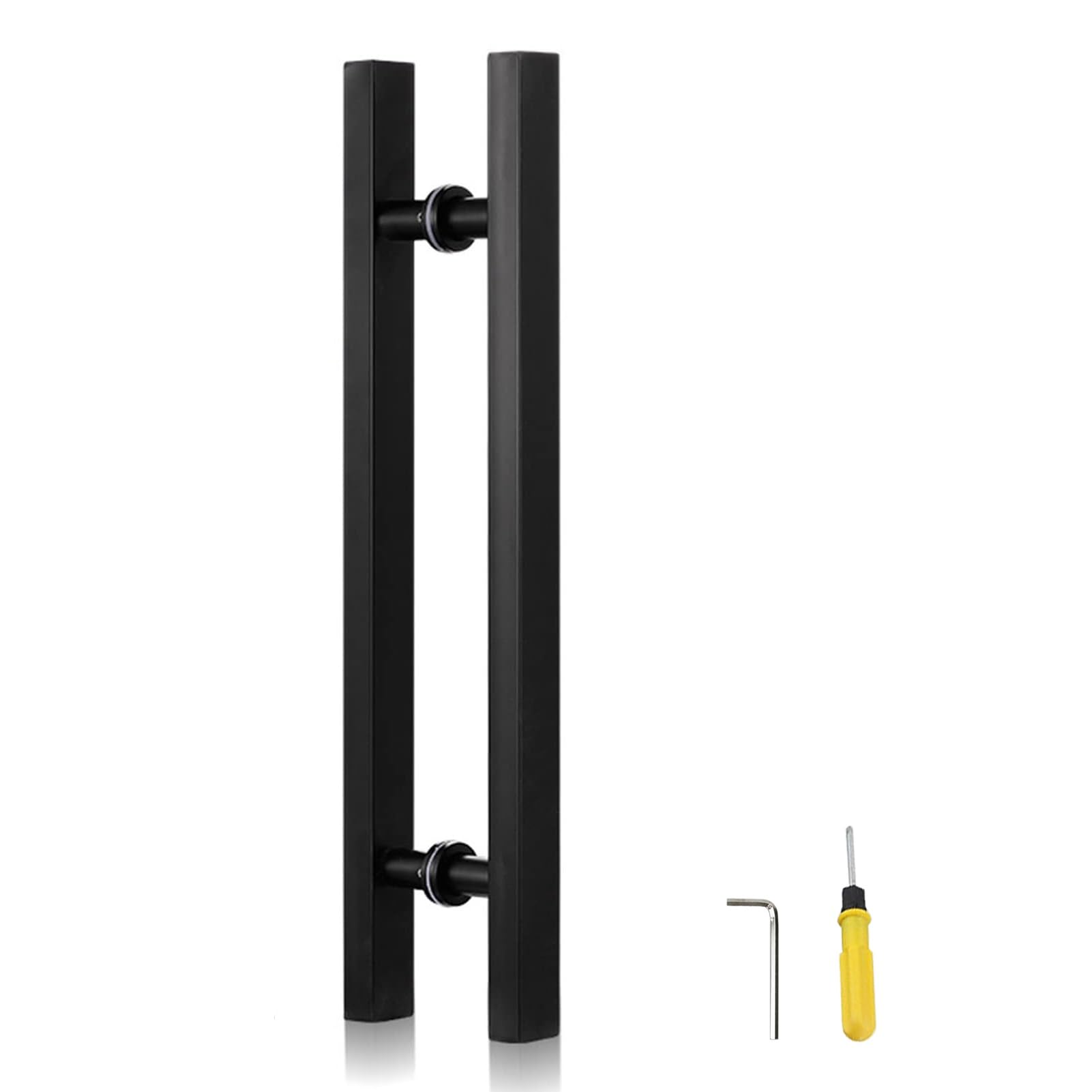 MXXQRHF Commercial 304 Stainless Steel Sliding Barn Door Handle - Matte Black Pull Handle, 120cm (47 1/4"), Durable & Stylish for Modern Interiors, Glass Door Hardware