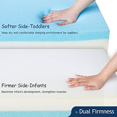 Sweet Forest Dual Side Crib Mattress,2-Stage Cool Gel Memory Foam Toddler Mattress With 2Pcs Waterproof Mattress Sheets-Firm Support For Infant,Cool Gel For Toddler,Breathable,Hypoallergenic(Standard) #TOP2