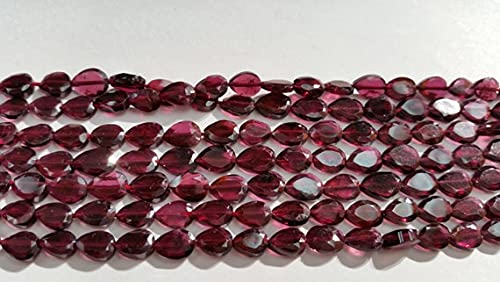 Grenat facetté poire 5x7mm perçage droit précis pour éviter la casse