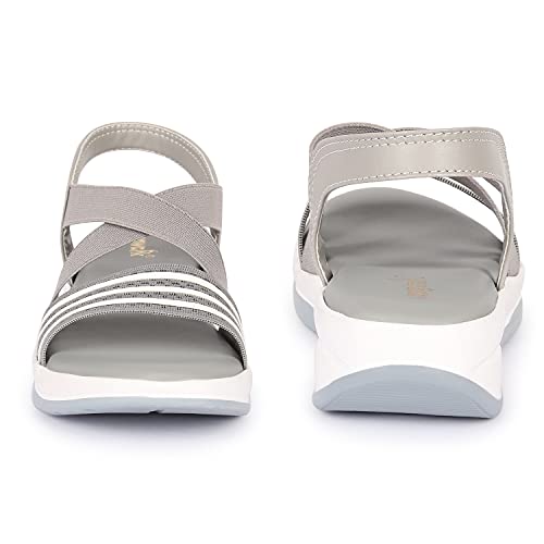 Image of Longwalk Women Casual Sandal Stripe Print Multi Strap