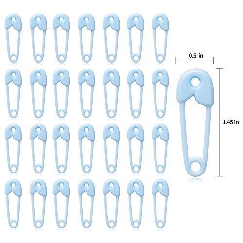 144 Pieces of Plastic Safety Pin Girl Baby Shower Preferred Charm (Blue) by JUXINGDAZYF - Image 2