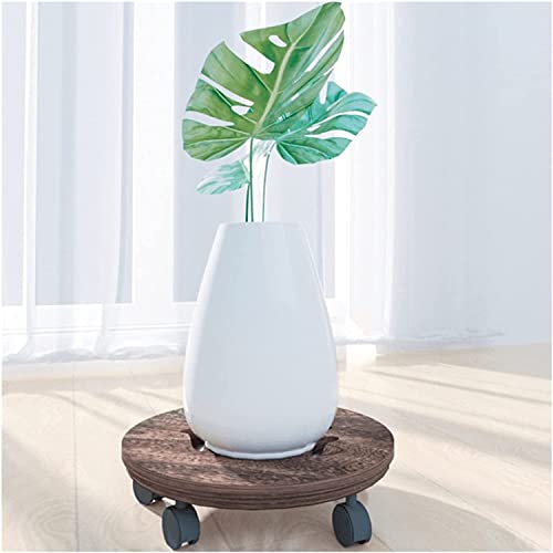 Support robuste pour plantes en pot avec roulettes rotatives