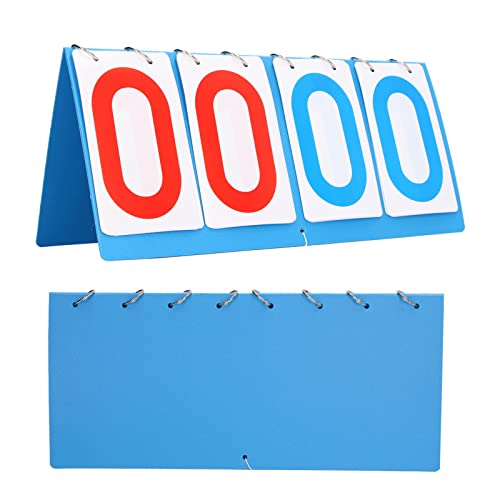 Marcador portátil de 4 dígitos con tarjetas giratorias para tenis de mesa, fútbol, baloncesto y bádminton miniatura 3