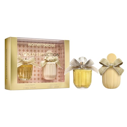 Miniatura 2 de Women Secret Gold Seduction Estuche Regalo Perfumes De Mujer Pack De 2 Piezas Eau De Parfum 100ml Con Vaporizador Y Body Lotion 200ml Set Fragancia Floral, Afrutada Y Gourmand.