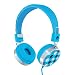 RockPapa Over Ear Stereo Wired Skull Headphones Earphones Adjustable for Kids Childrens Boys Girls Teens Adults (3.5mm jack) Blue