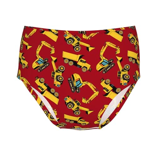 Work Area Construction Vehicles Girls' Underwear Soft Cotton Little Girls Panties Comfort Briefs