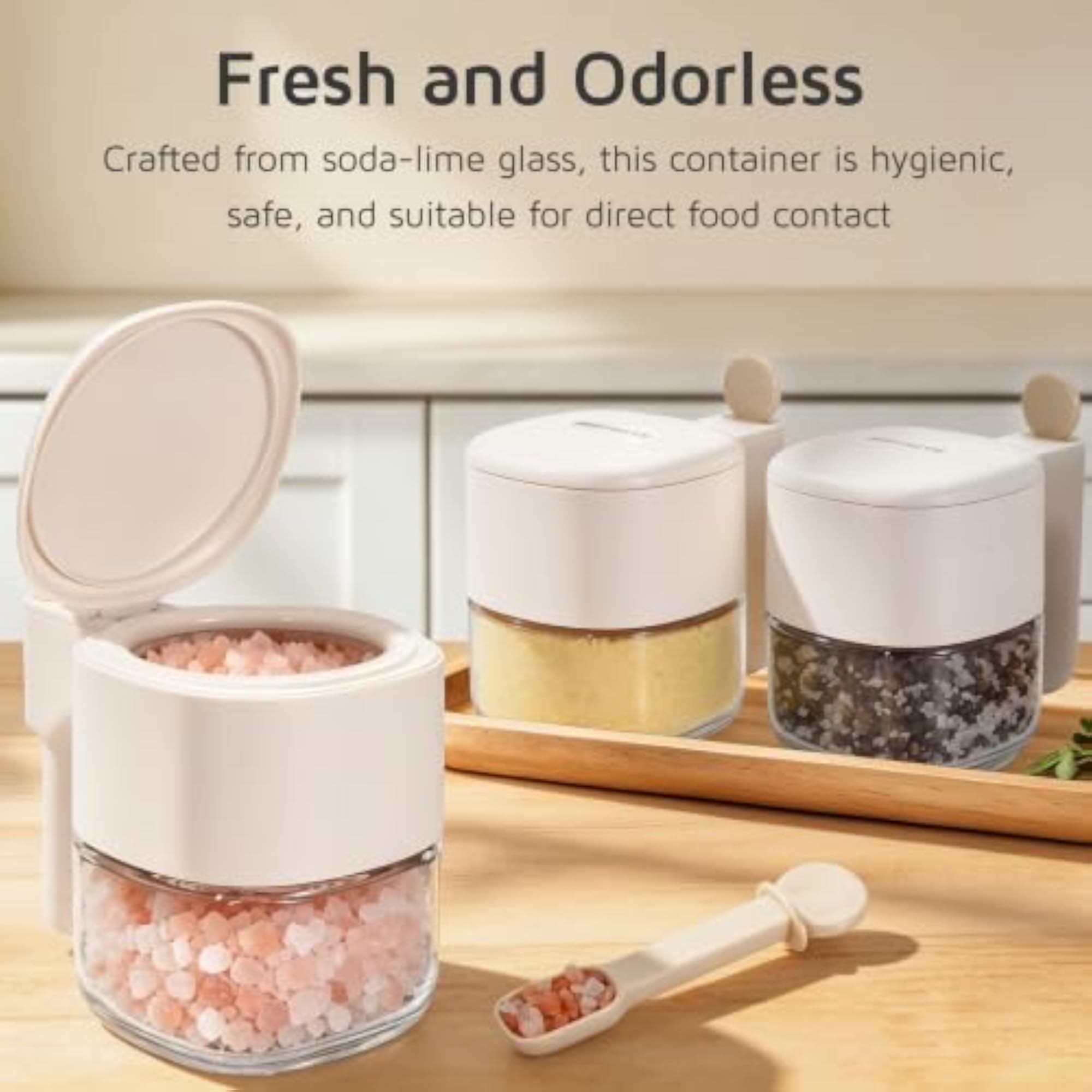 Salt Box Cellar, Spice Bowl Container for Storing Herbs
