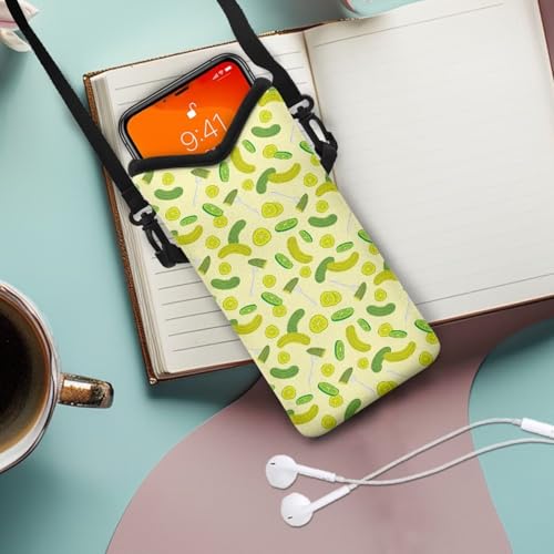 Jeiento Pickles Phone Sleeve Pouch Case Bag Phone Carrier Bag with Crossbody Strap/Neck Lanyard Shoulder Bag for Women Men Cellphone Pouch2