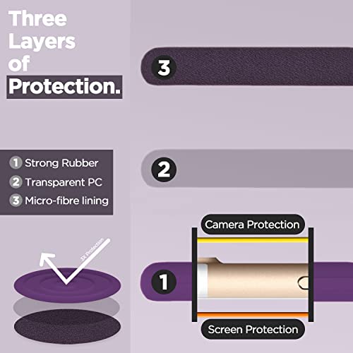 Image of Pikkme Back Cover | Full Camera Protection | Raised Edges | Super Soft Silicone | Bumper Case for iPhone 7 Plus / 8 Plus (Grape)