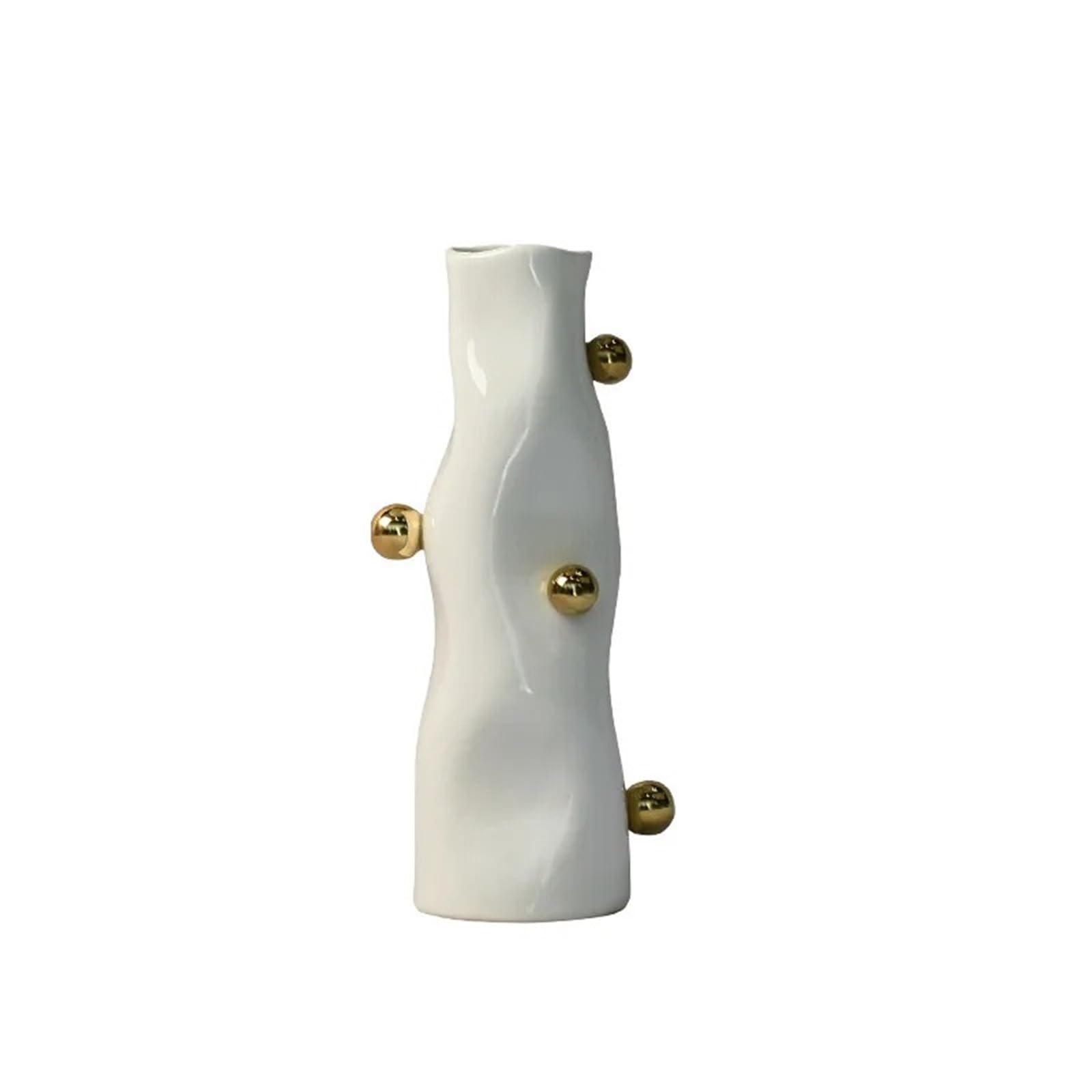 Geometric Vases Resin Vase Geometric Sphere Irregular Flower Porcelain Artifact Arrangement Home Decoration Accessories Vases Pots(Style02-S)