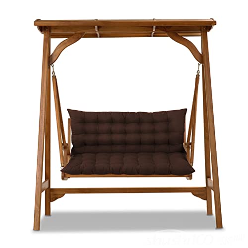 Coussin de banc de jardin à dossier haut 100x100 de rechange pour meuble en bois et patio