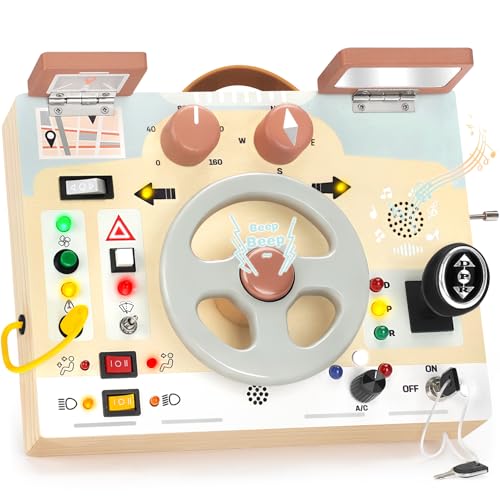 Image of Joyreal Montessori Toddler Busy Board - Montessori Toys for 1 2 3 Years Old