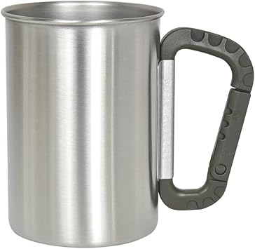 Belmont BM-152 Stainless Military Mug, 450 Khaki