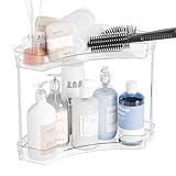 Yieach 2 Tier Corner Bathroom Counter Organizer,Clear Sink Shelf,Bathroom Corner Organizer and Storage for Restroom,Vanity Countertop,Two Tier Small Sink Organizers & Rack for Makeup,Beauty Product