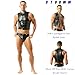 DTODWW Mens Faux Leather Vest Sleeveless Tops Wet Look Undershirt Round Neck Shirt Clubwear