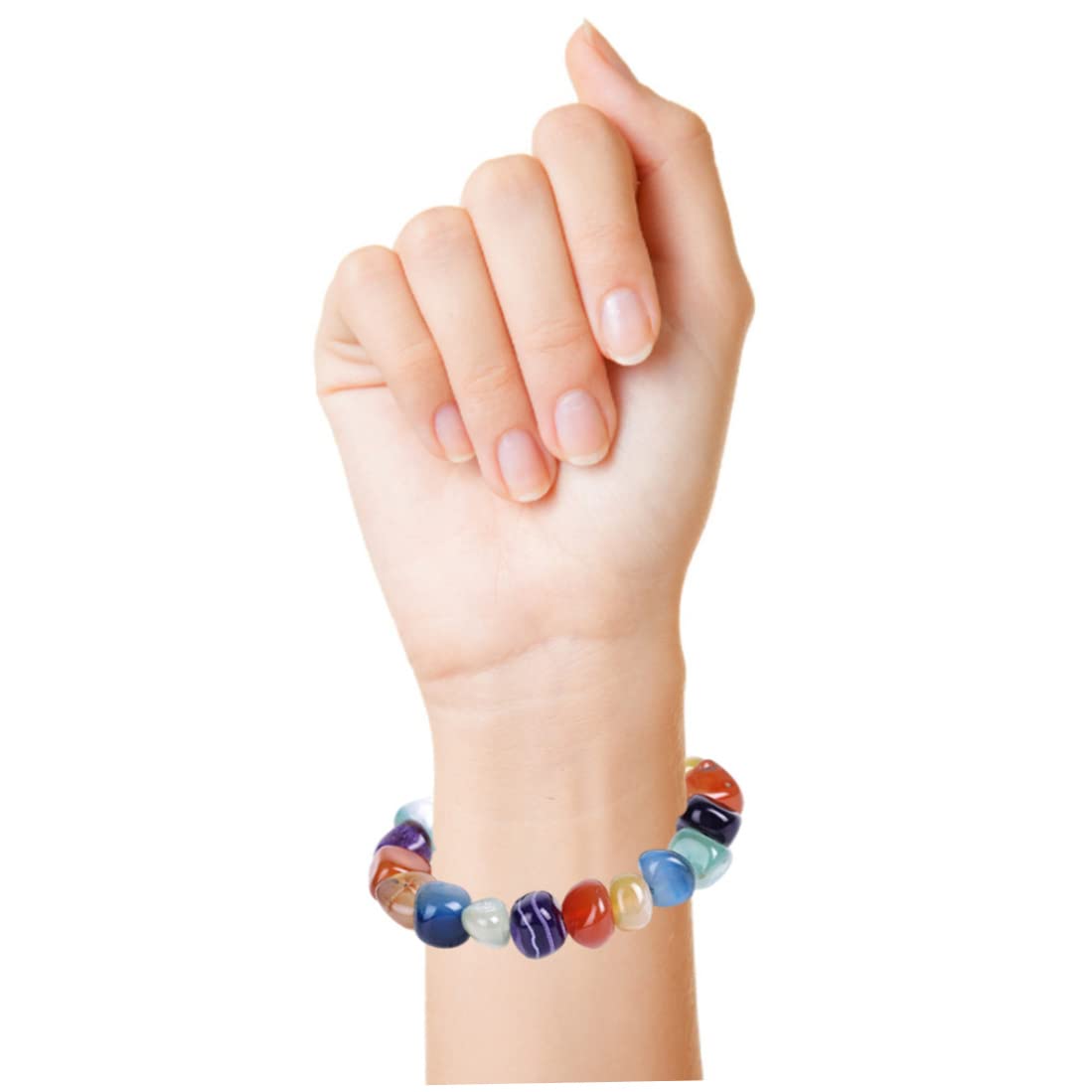 Bracciale con Perline Irregolari Bracciale con ciondoli Elasticizzati con Perline di Pietra Gioielli per Donne, collane di Gioielli, bracciali Household faucets