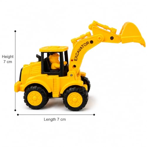 Image of Mini Excavator Toy for Kids | Construction Vehicle Playset, 7 cm, Safe & Fun for Toddlers