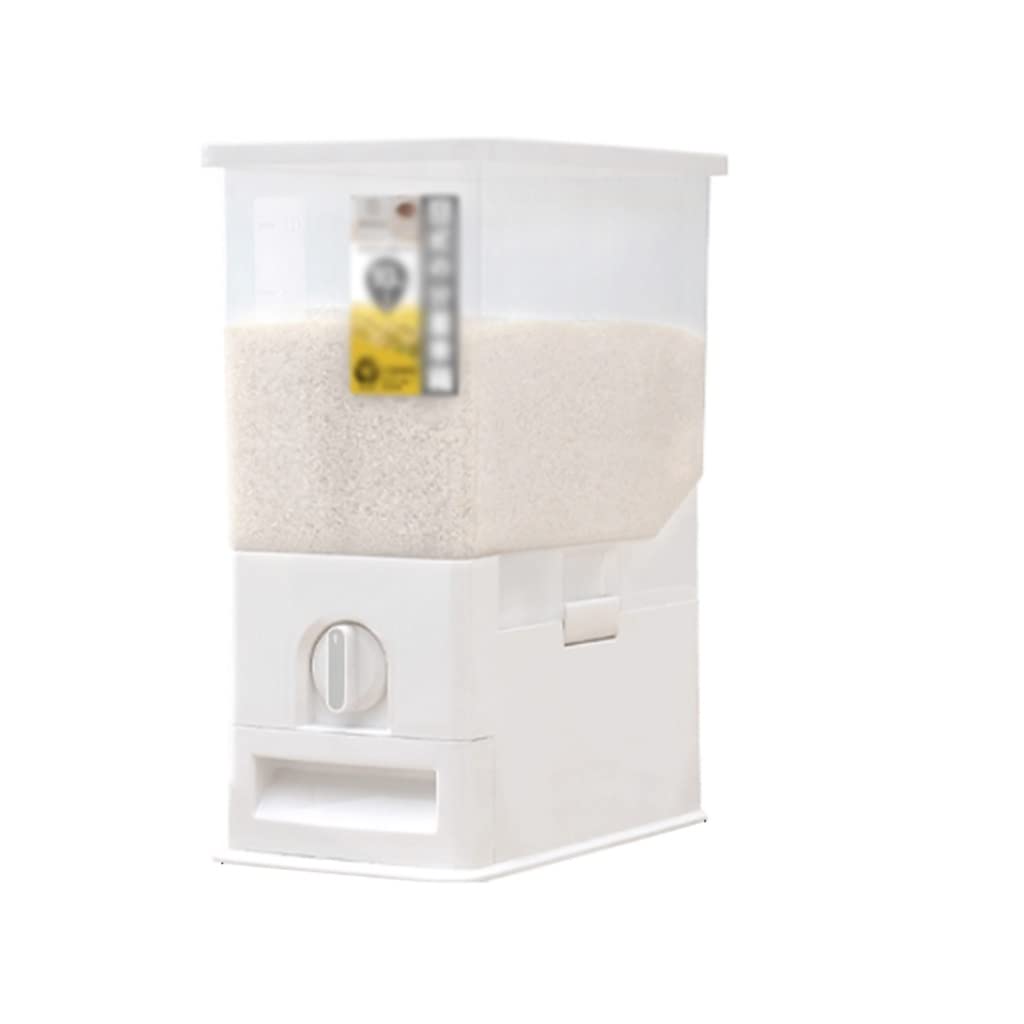 QHLOM Grain Dispenser Large Cereal Dispenser， Oatmeal Machine Storage with Lid Measuring Cylinder Household Cereal Dispenser Bucket for Kitchen Kitchen Supplies (Size : 6kg)