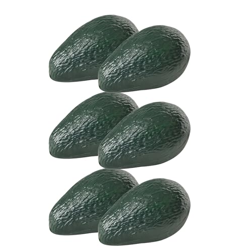 TOWARDSNAN Lot de 6 modèles d'avocat simulés pour restaurant - Texture de modèle de fruits pour démonstrations éducatives - Décoration de maison