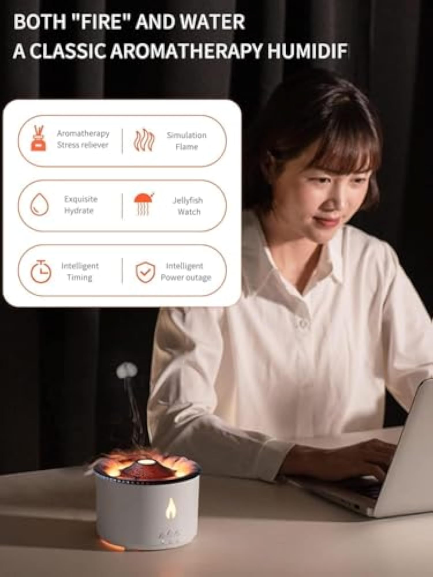 Essential Ultrasonic Aromatherapy Diffuser with Night Light