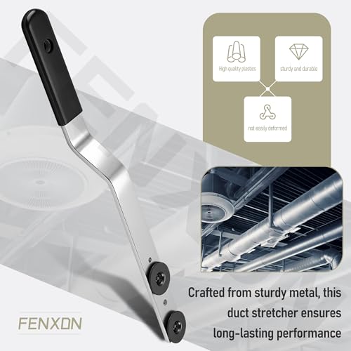FENXDN 89565 Duct Stretcher Tool, 16" Metal Duct Sheet Tool with Offset Handle & Securely Sliding Washers, Duct Pulling Tool for HVAC Ductwork Alignment by FENXDN - Image 4