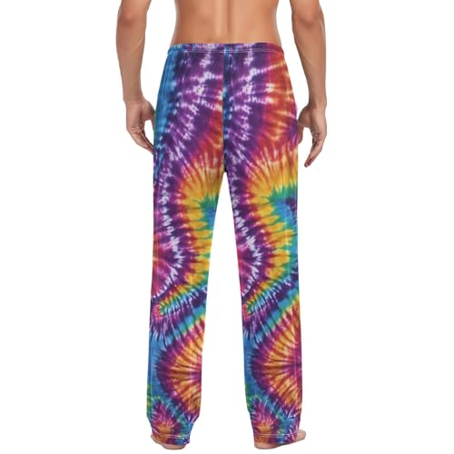 Mens Pajama Pants, Tie Dye Swirl Sleep Pjs Bottom for Men, Lounge Pant with Pockets2
