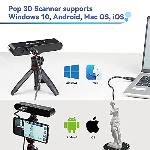 Revopoint POP 3D-Scanner mit Plattenspieler, 0,3 mm Genauigkeit, 8 fps, Scan-Geschwindigkeit, Desktop und Handheld Fixed… - Image 5